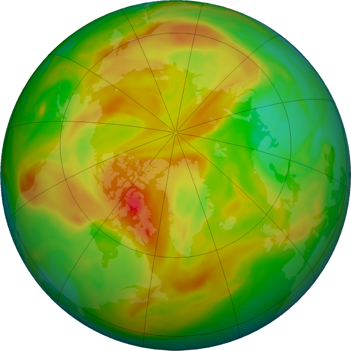 Arctic ozone map for 19 May 2021